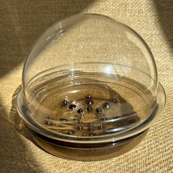 Vintage Space Age Corning Glass Plant Terrarium Dome w/ Tinted Base PH-7D - Picture 2 of 6